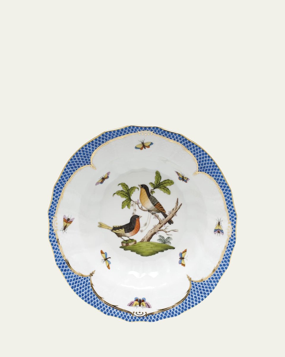 Rothschild Blue Motif 08 Rim Soup Bowl